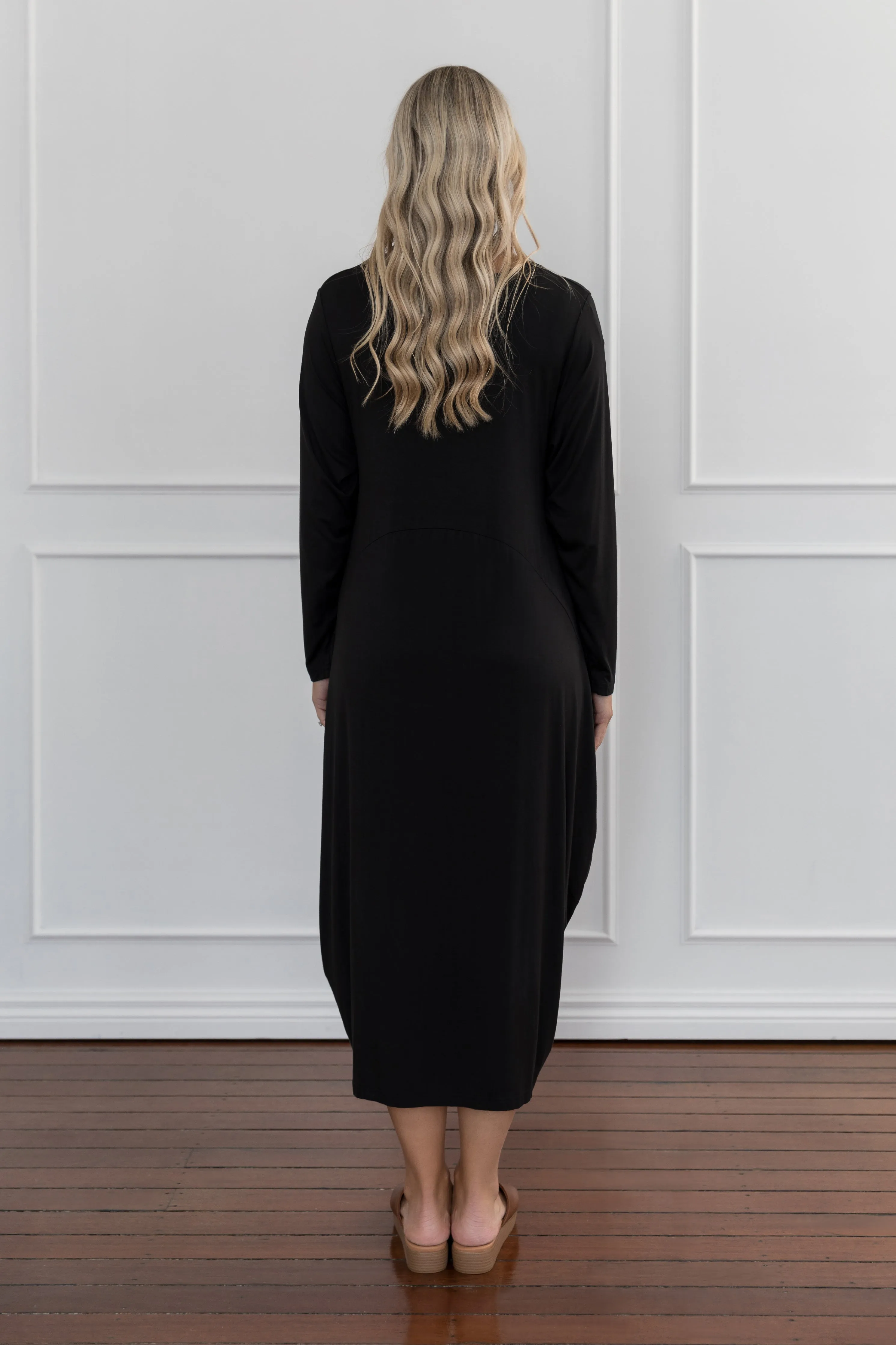 Long Sleeve Soho Dress in Black