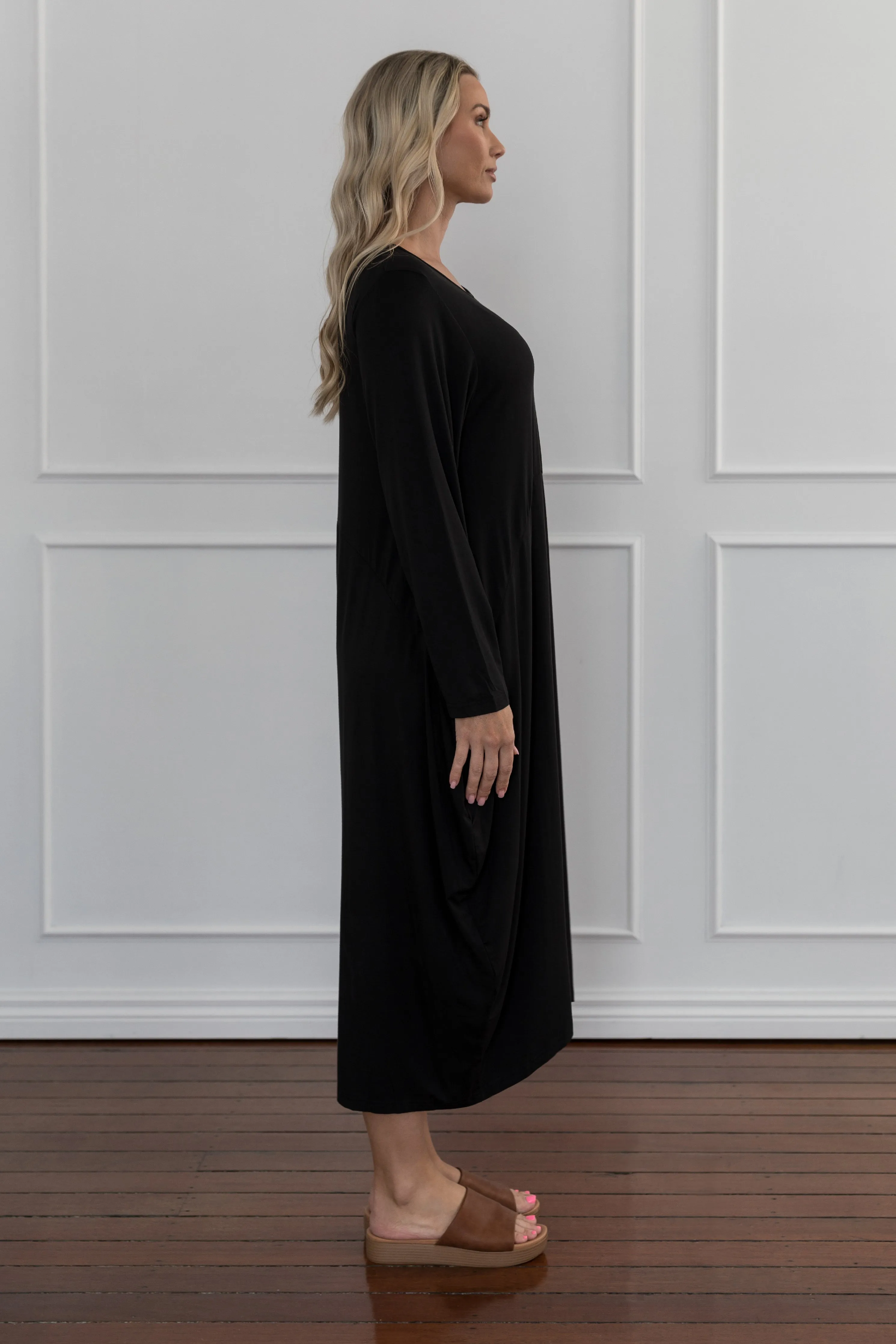 Long Sleeve Soho Dress in Black