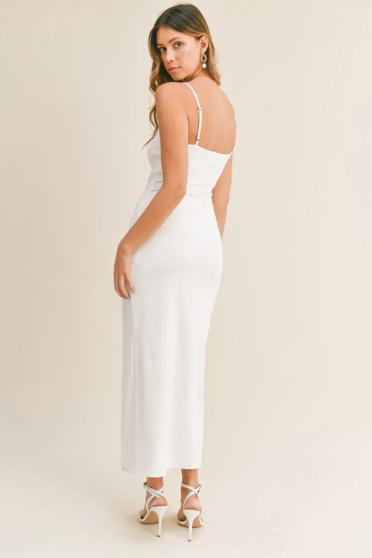 Marlo Front Twist Bodycon Maxi Dress