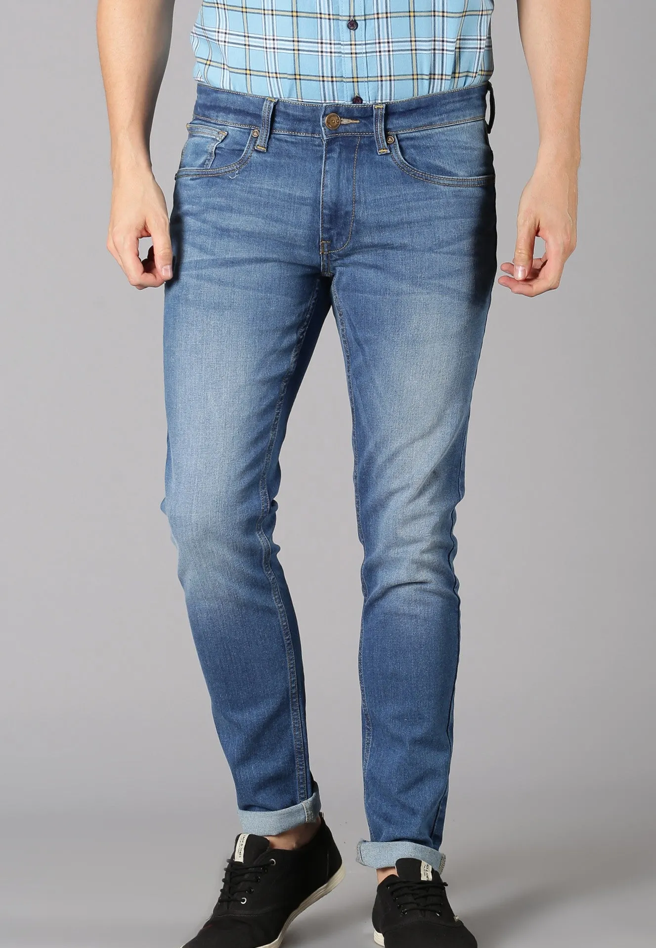 MEN'S BLUE WASHED SLIM FIT JEANS