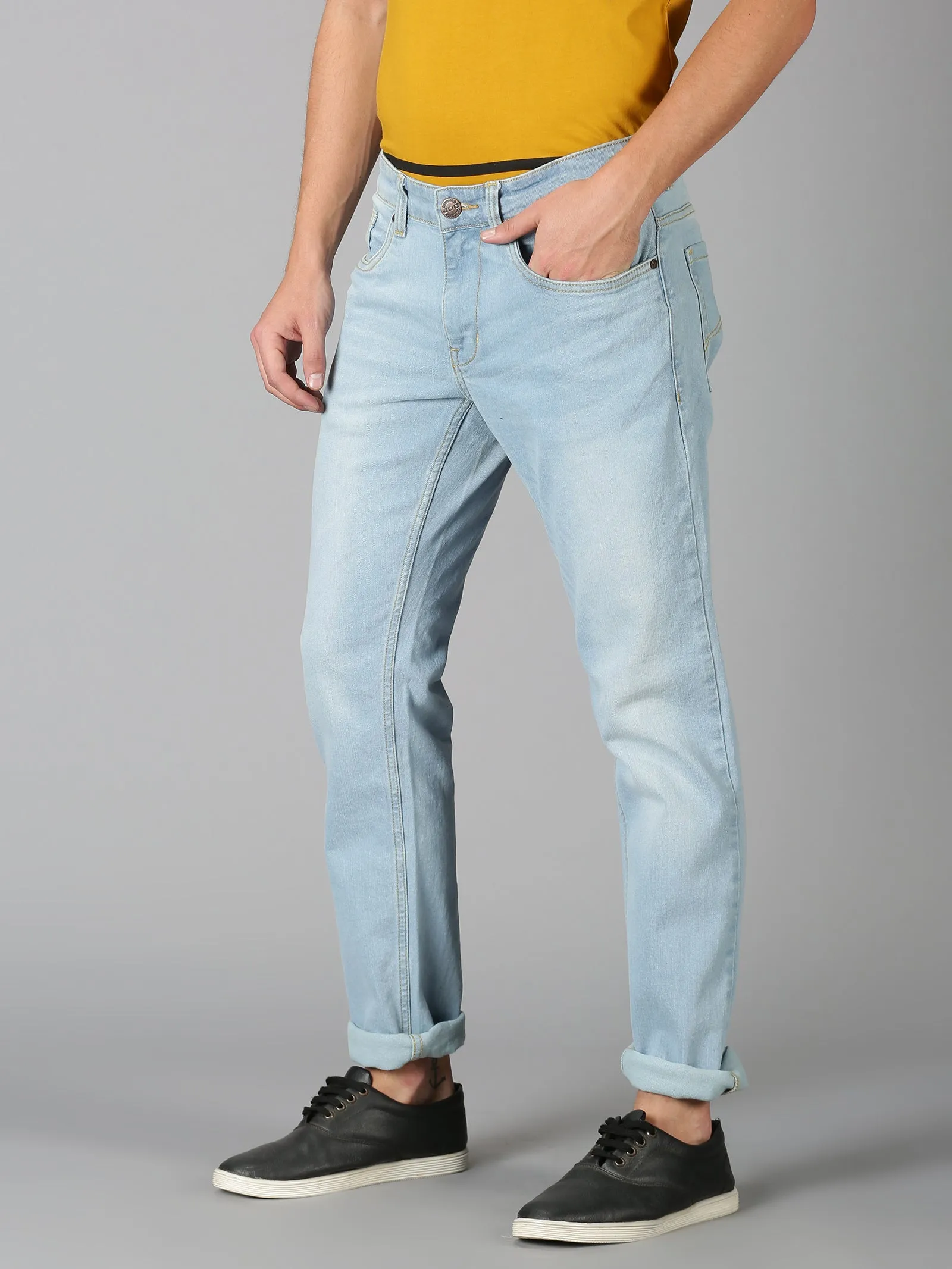 MEN'S BLUE WASHED SLIM FIT JEANS