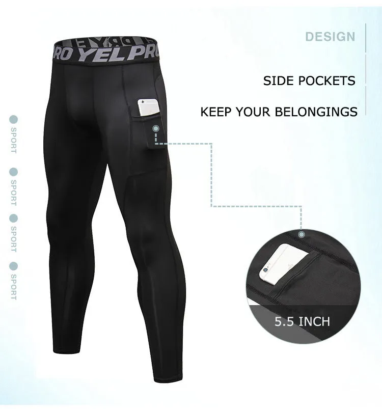 Men's Elastic Running Leggings