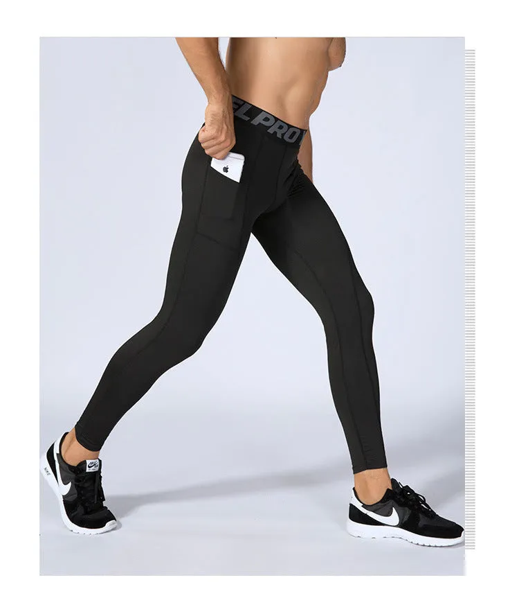 Men's Elastic Running Leggings