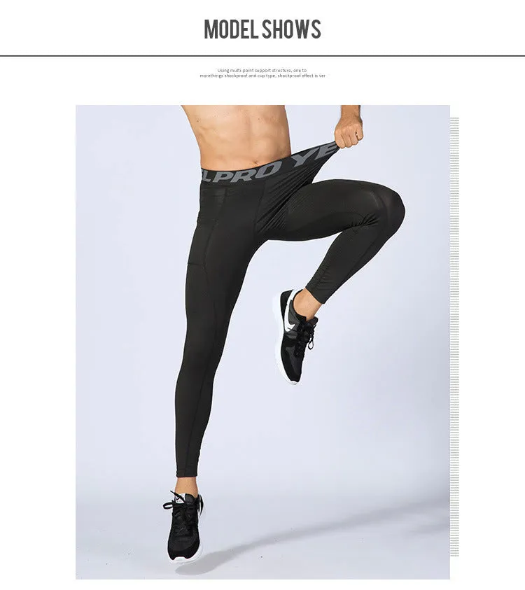 Men's Elastic Running Leggings