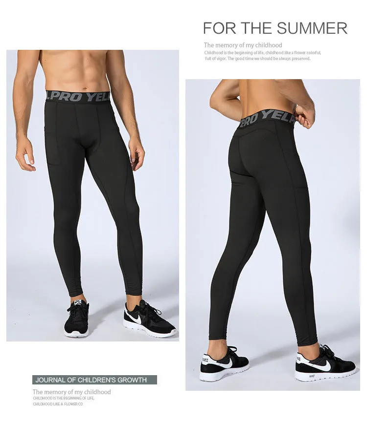 Men's Elastic Running Leggings