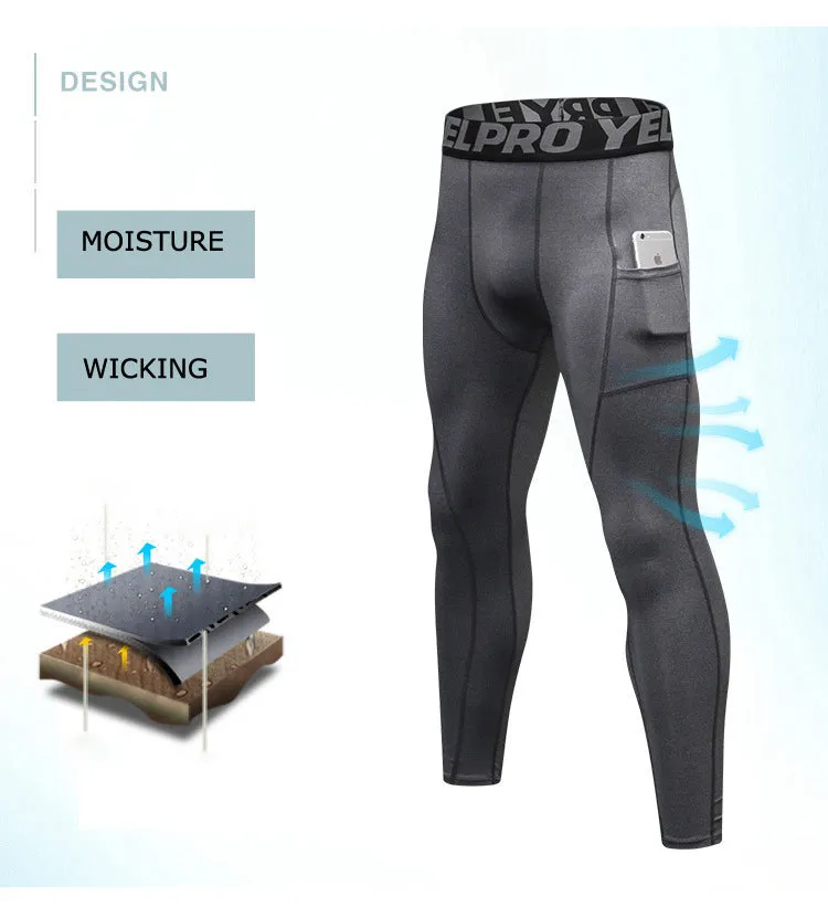 Men's Elastic Running Leggings