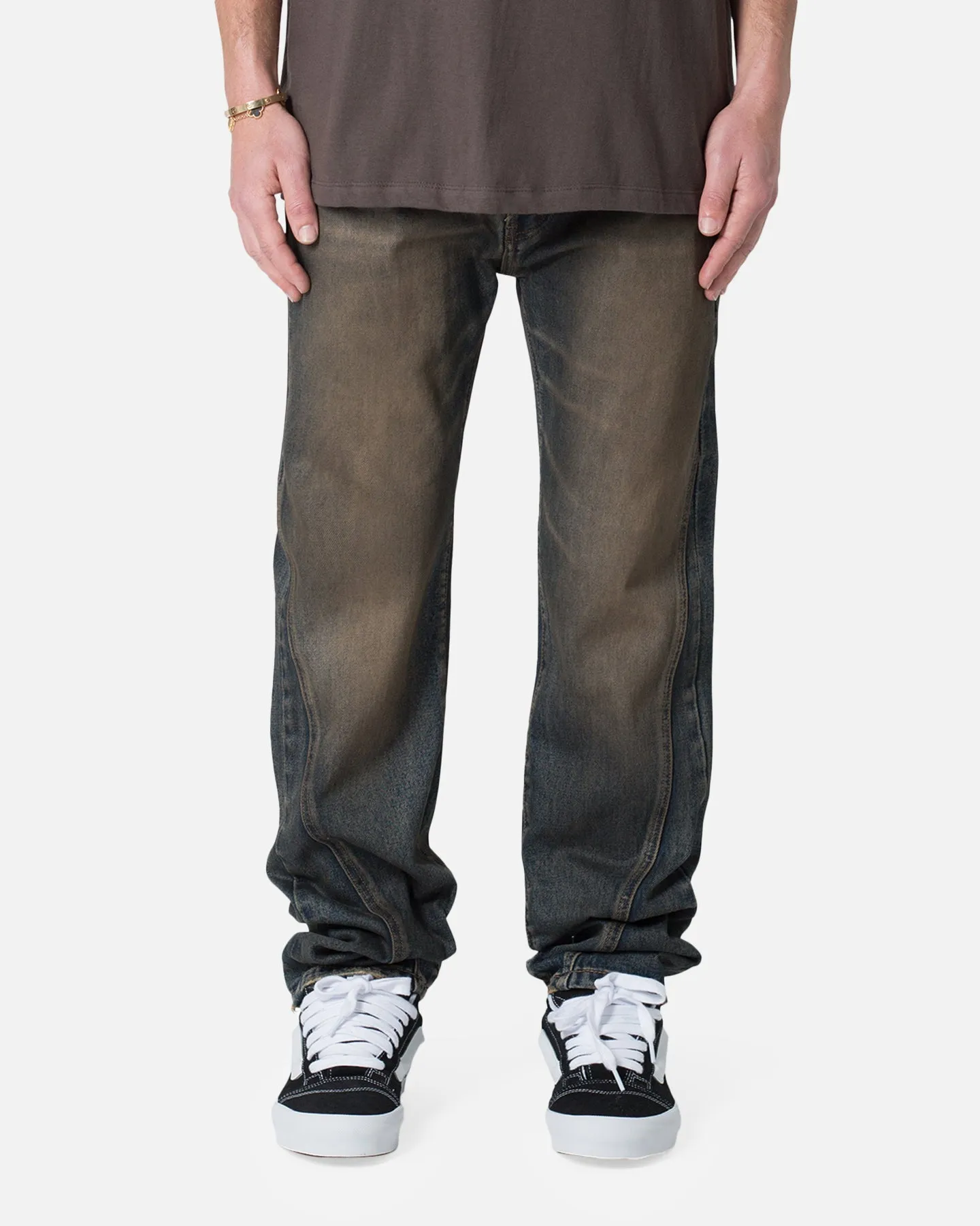 MNML V380 Baggy Denim Jeans Rust