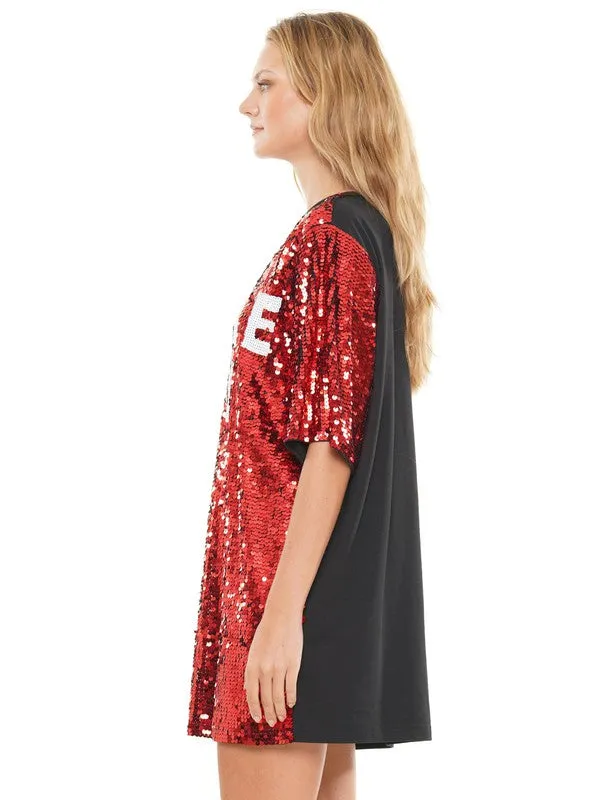 OS Game Day Sequin Mini Dress