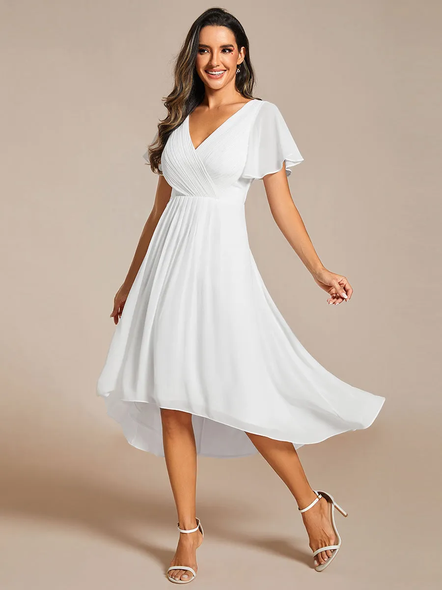 Pleated Ruffles Chiffon Wholesale Wedding Guest Dresses