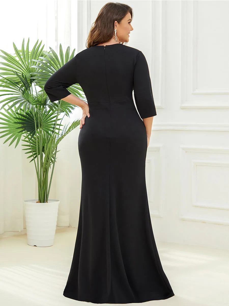 Plus Long Sleeves Fishtail Sweetheart Neck Wholesale Evening Dresses