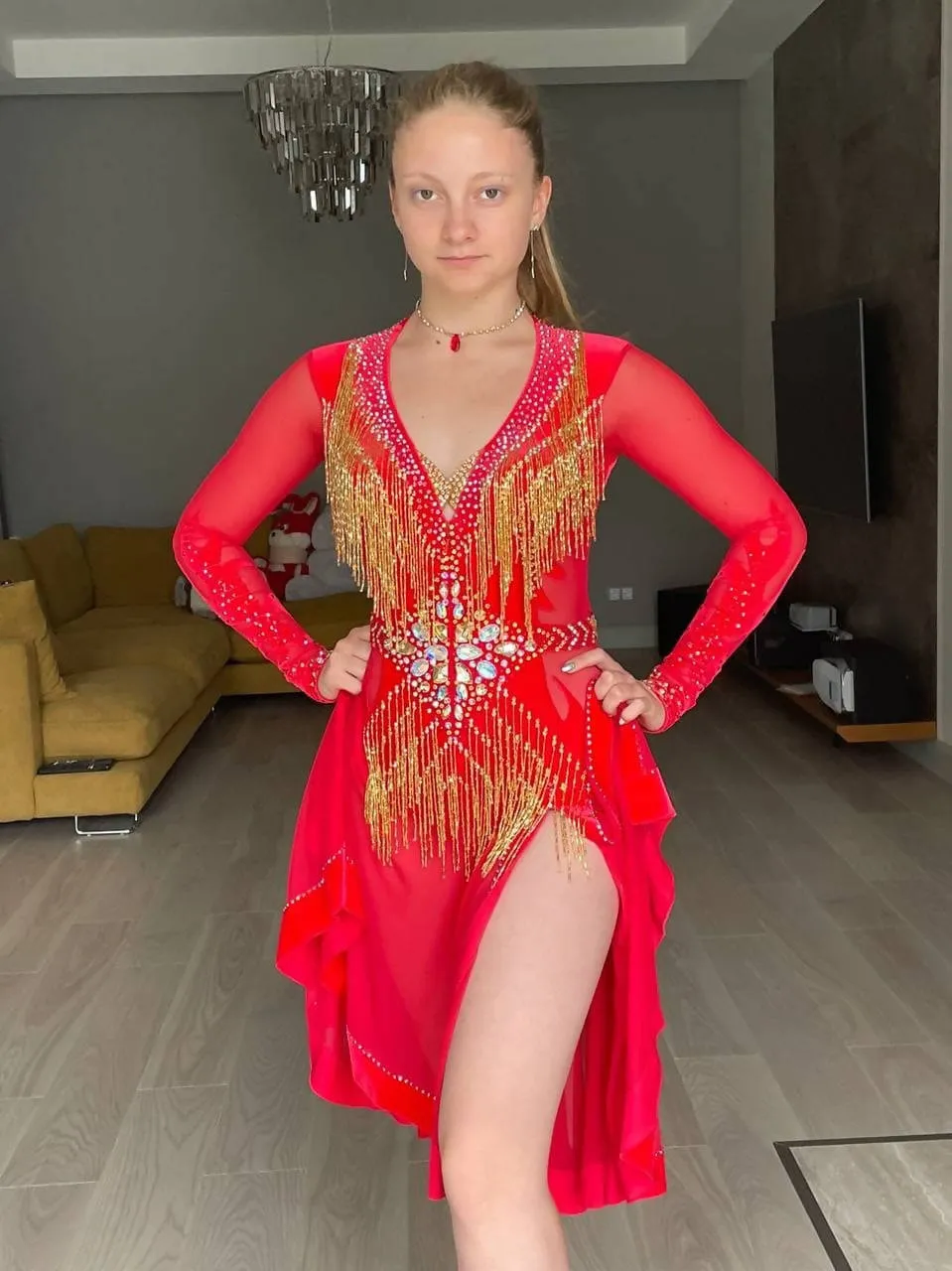 Red Latin Dress for Junior 2