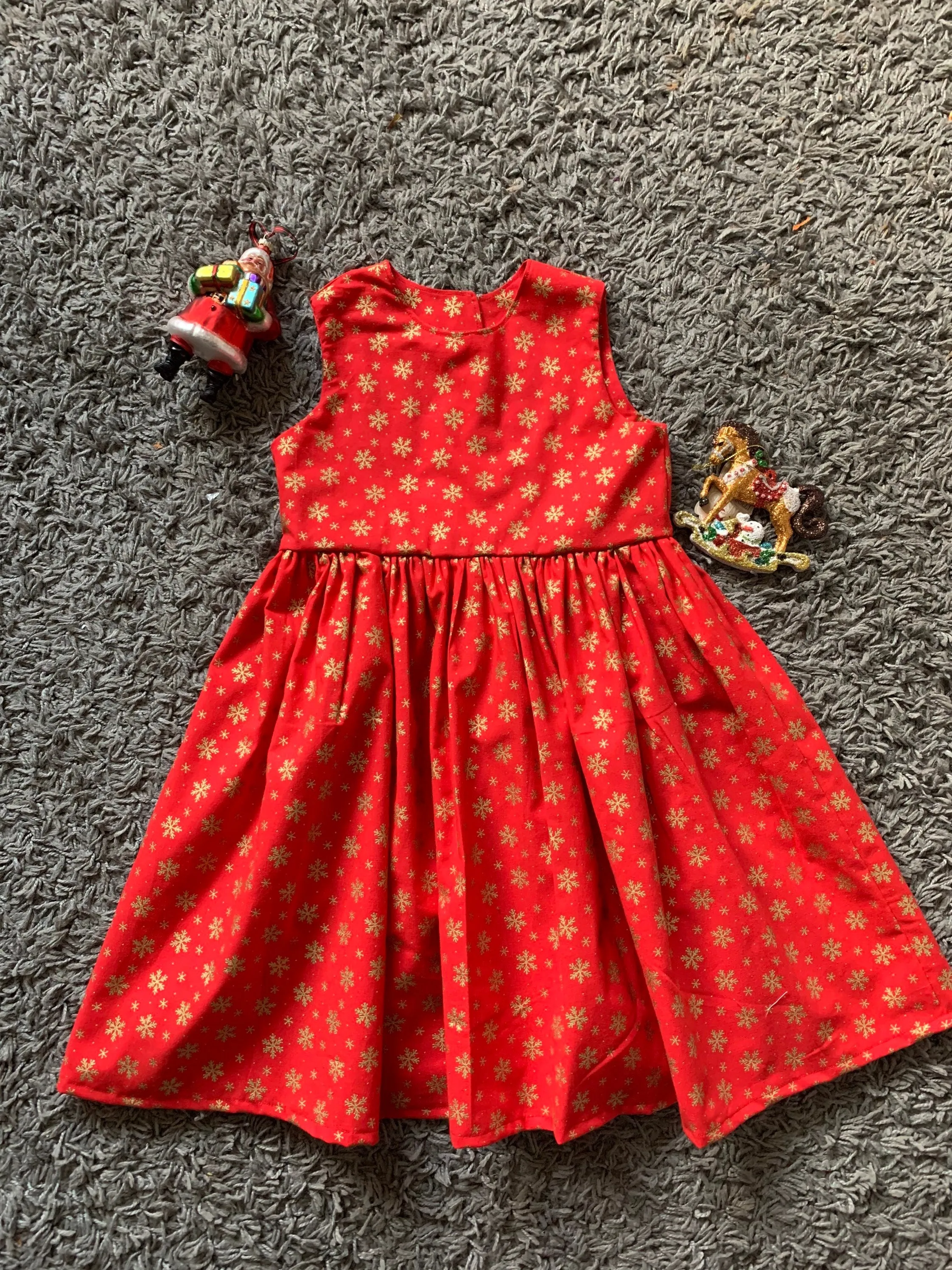 Red snowflake dress , Christmas dress