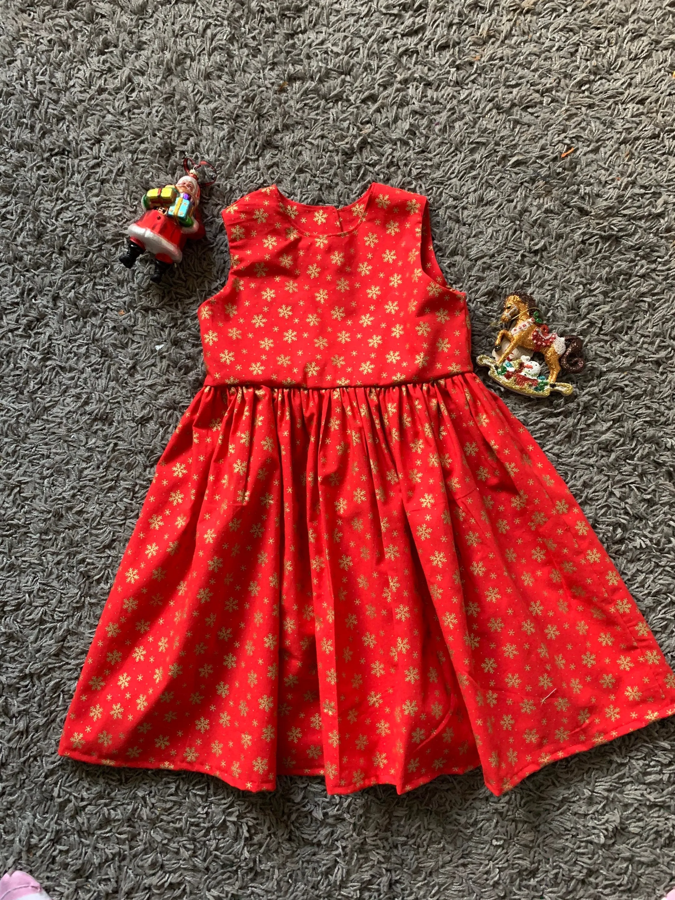 Red snowflake dress , Christmas dress