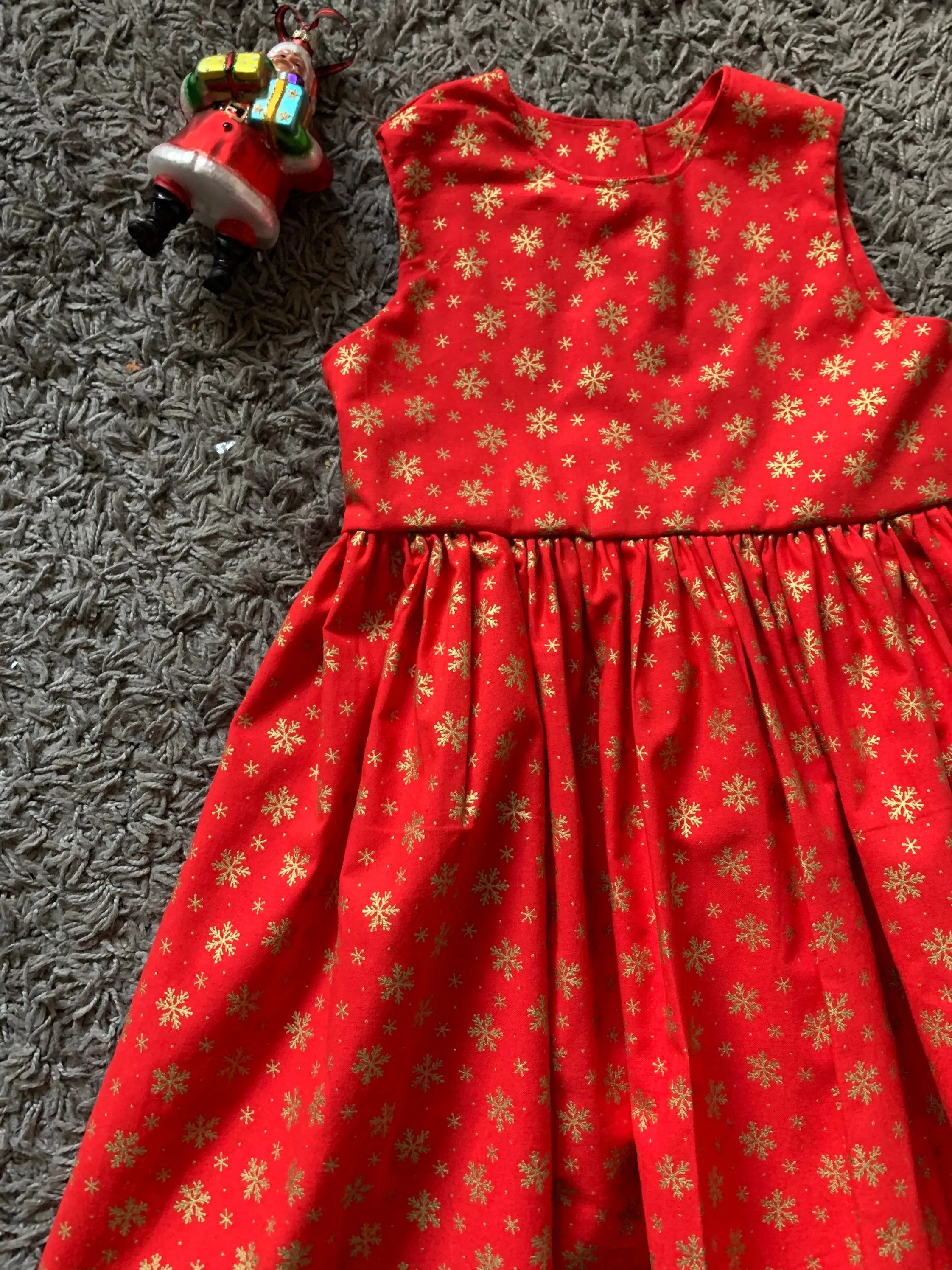 Red snowflake dress , Christmas dress