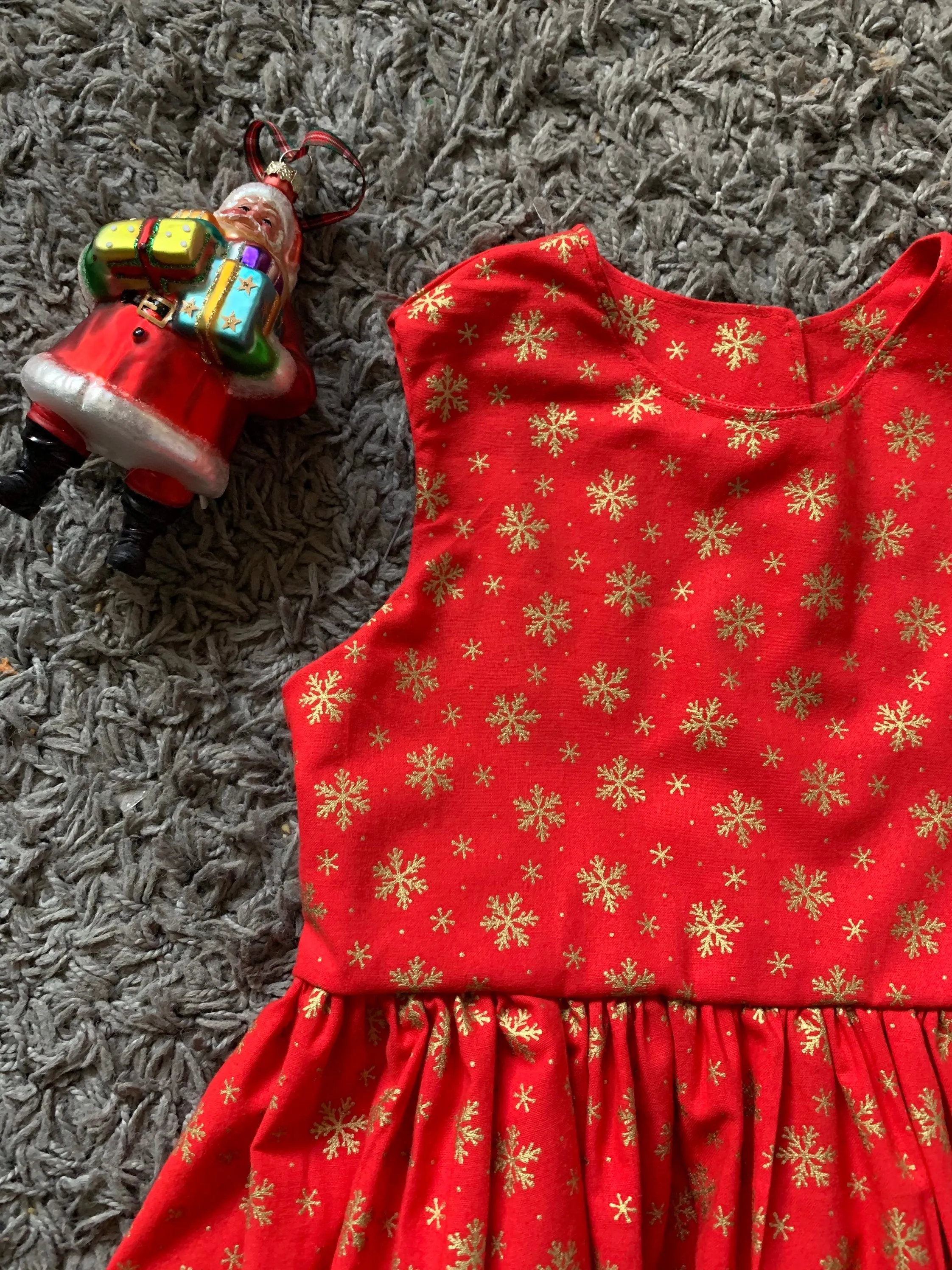 Red snowflake dress , Christmas dress