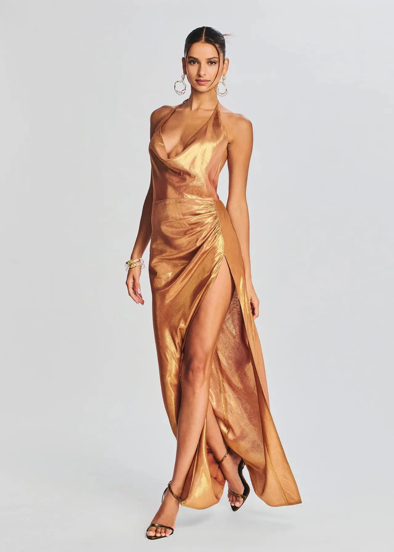 Retrofete - Cleo Dress - Nude Glitter