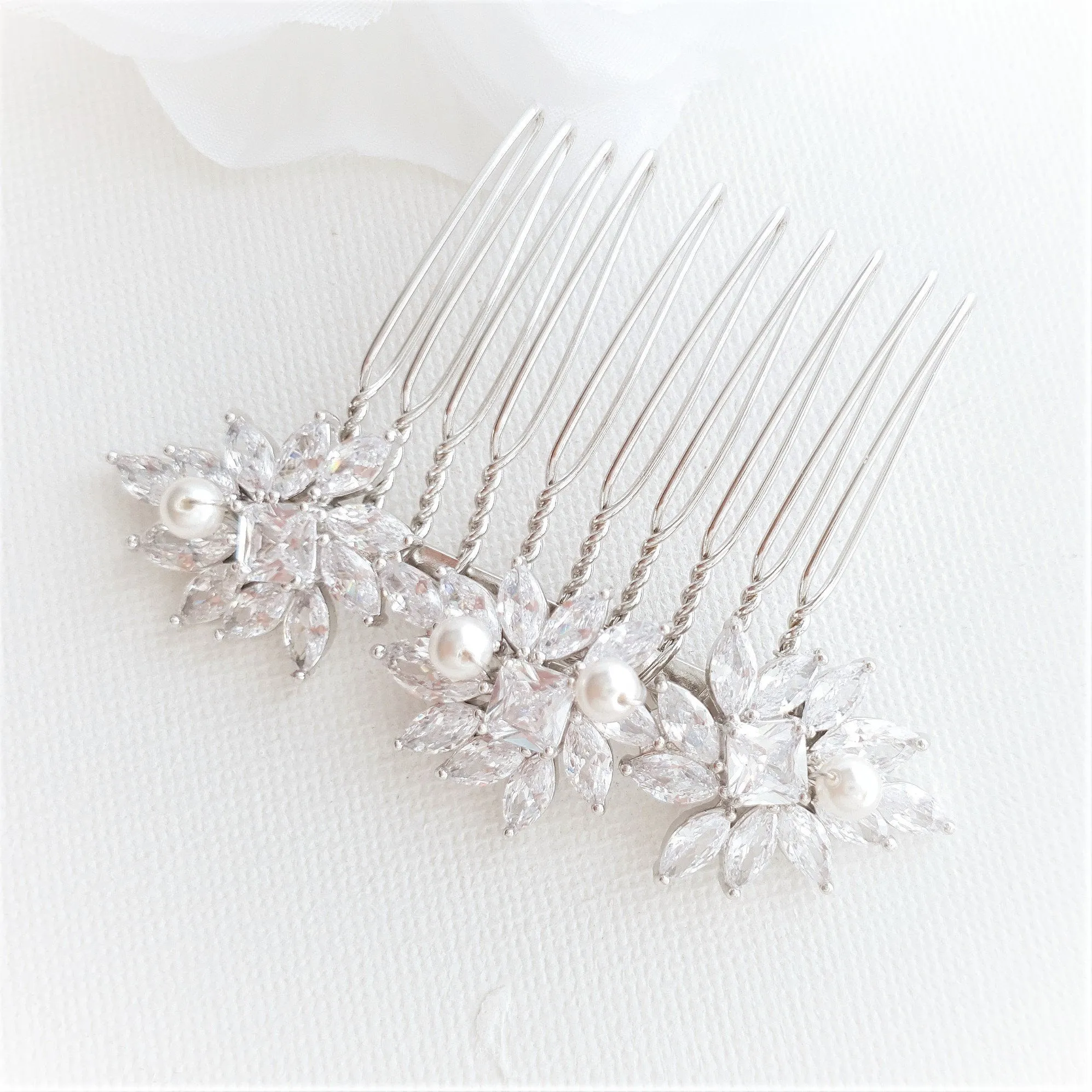 Rose Gold Hair Combs for Brides- Bridget