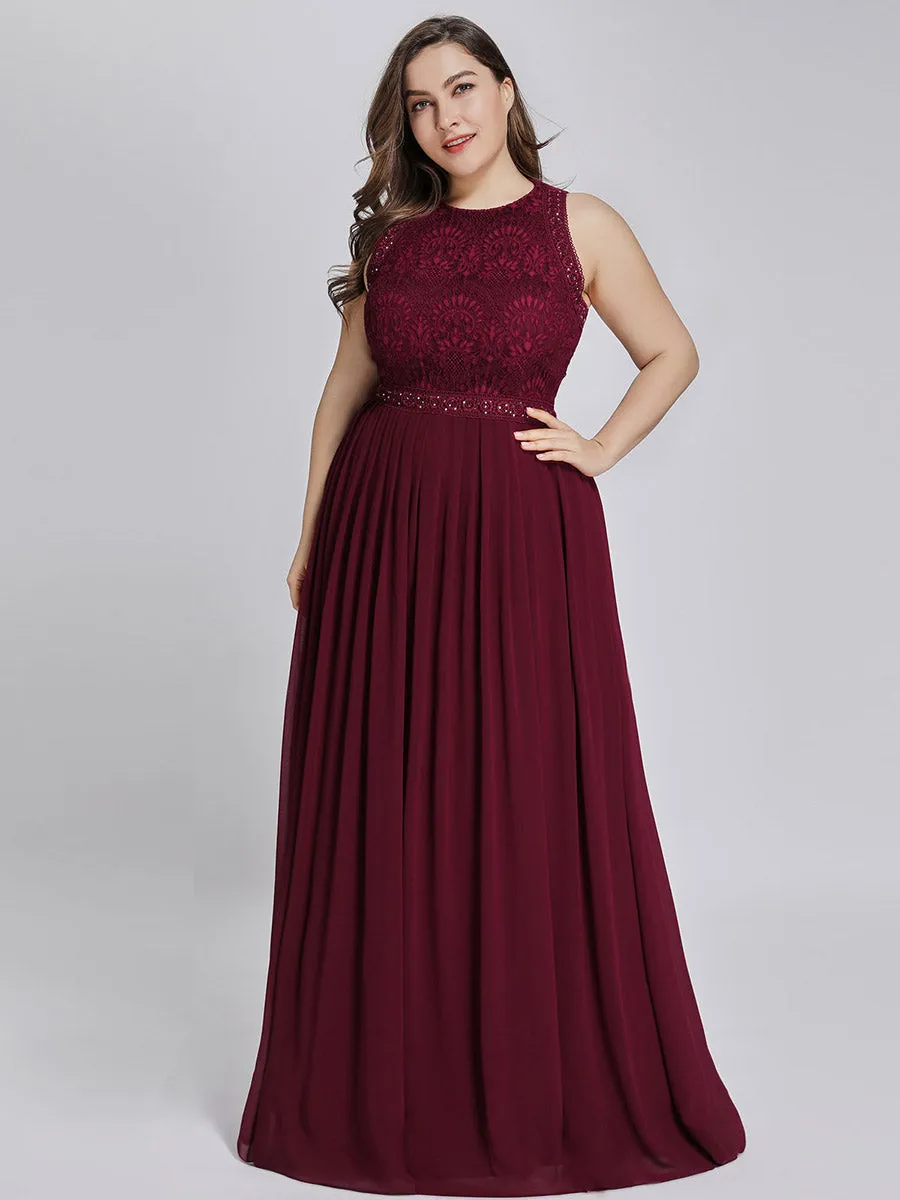 Round Neck Maxi Long Wholesale Plus Size Party Dresses for Women