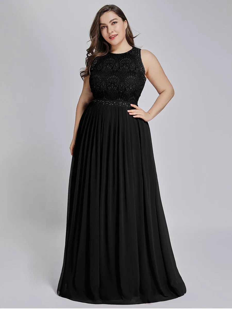 Round Neck Maxi Long Wholesale Plus Size Party Dresses for Women