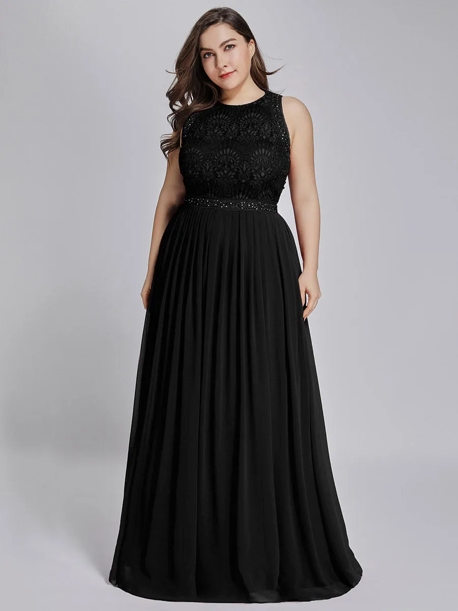 Round Neck Maxi Long Wholesale Plus Size Party Dresses for Women