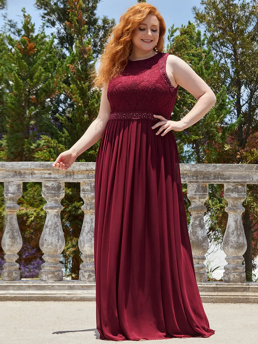 Round Neck Maxi Long Wholesale Plus Size Party Dresses for Women