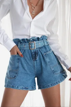 Short Cintura Alta Jeans