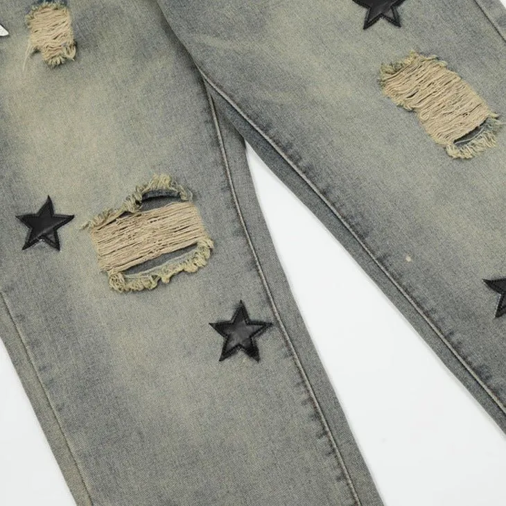 Star Distressed Jeans