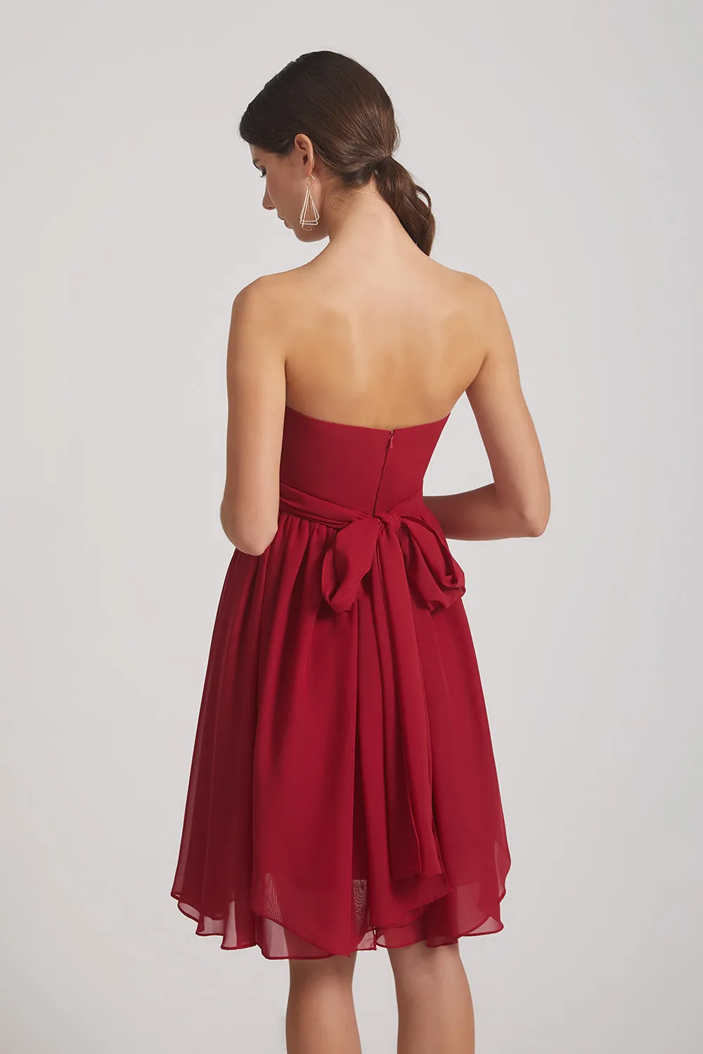 Sweetheart Chiffon Short Convertible Bridesmaid Dresses (AF0159)