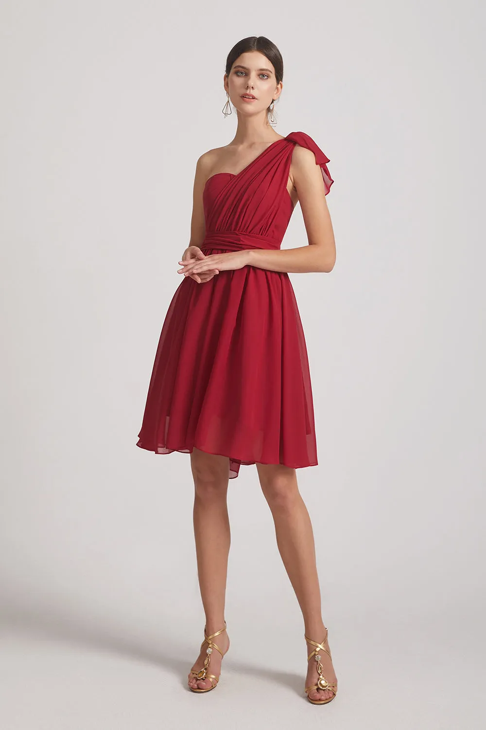 Sweetheart Chiffon Short Convertible Bridesmaid Dresses (AF0159)