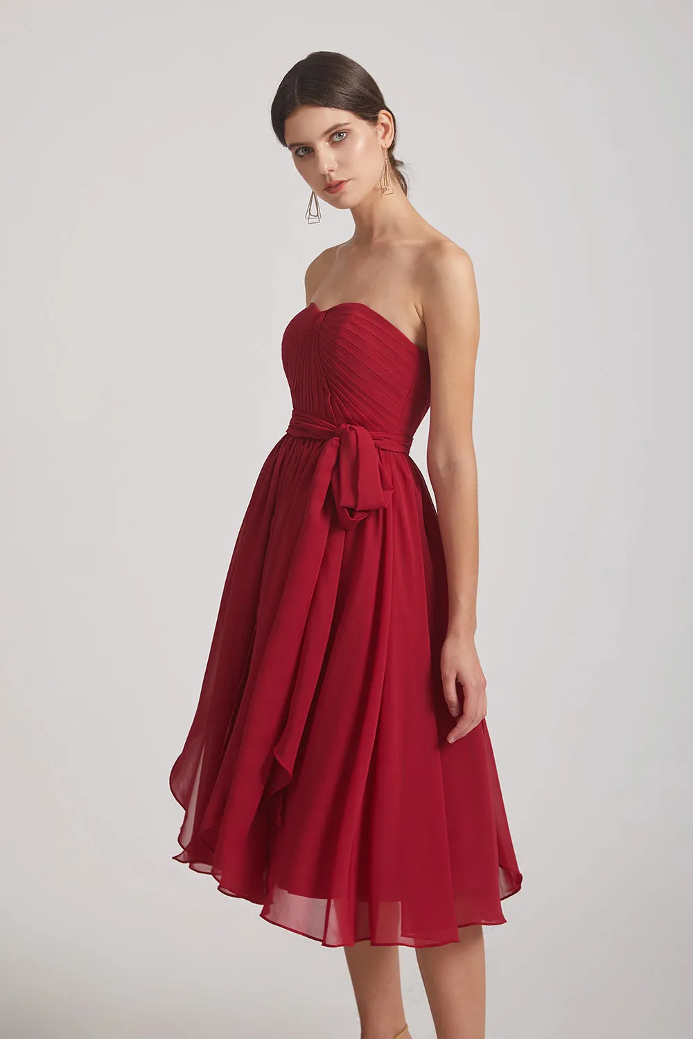 Sweetheart Convertible Short Chiffon Bridesmaid Dresses (AF0190)