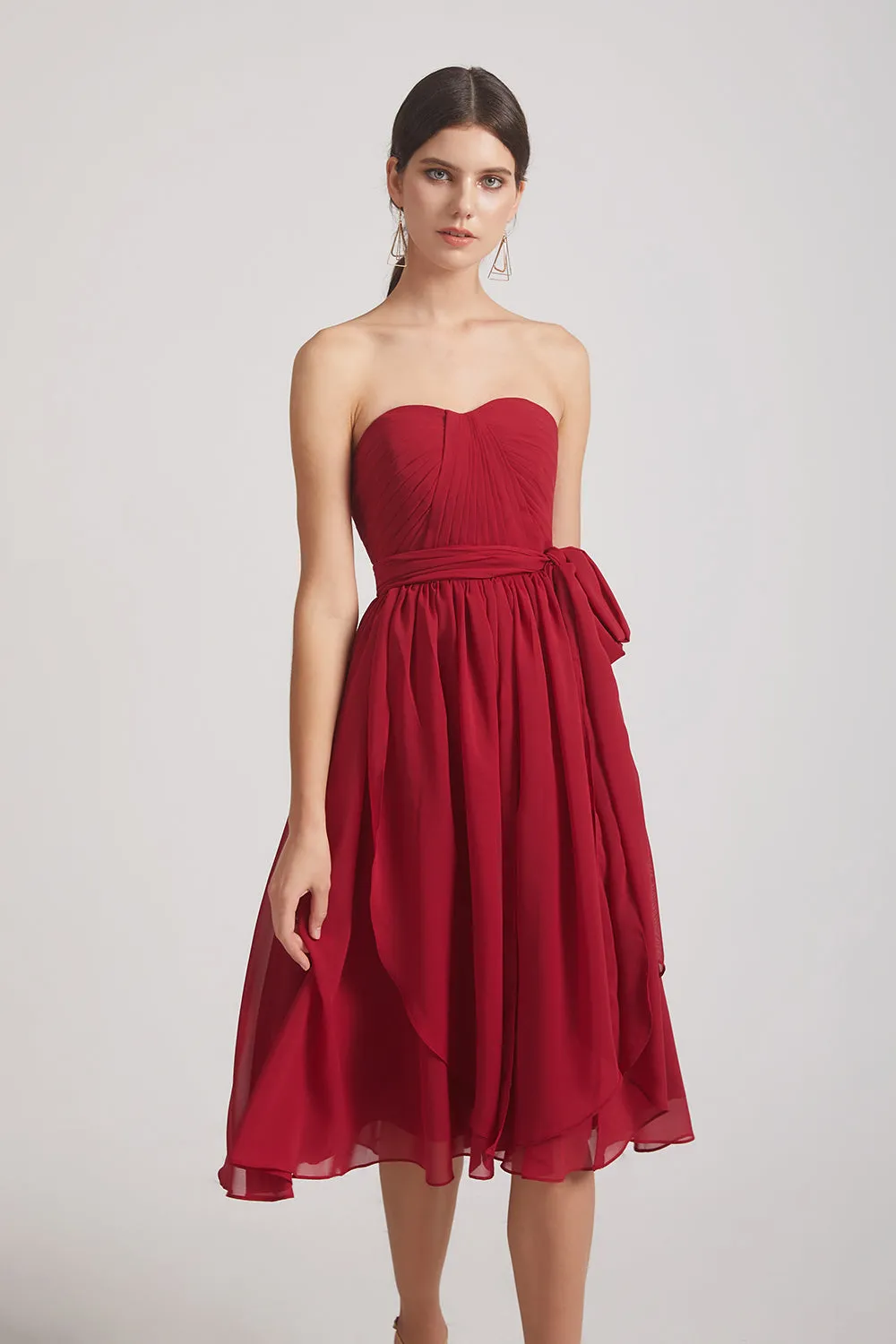 Sweetheart Convertible Short Chiffon Bridesmaid Dresses (AF0190)