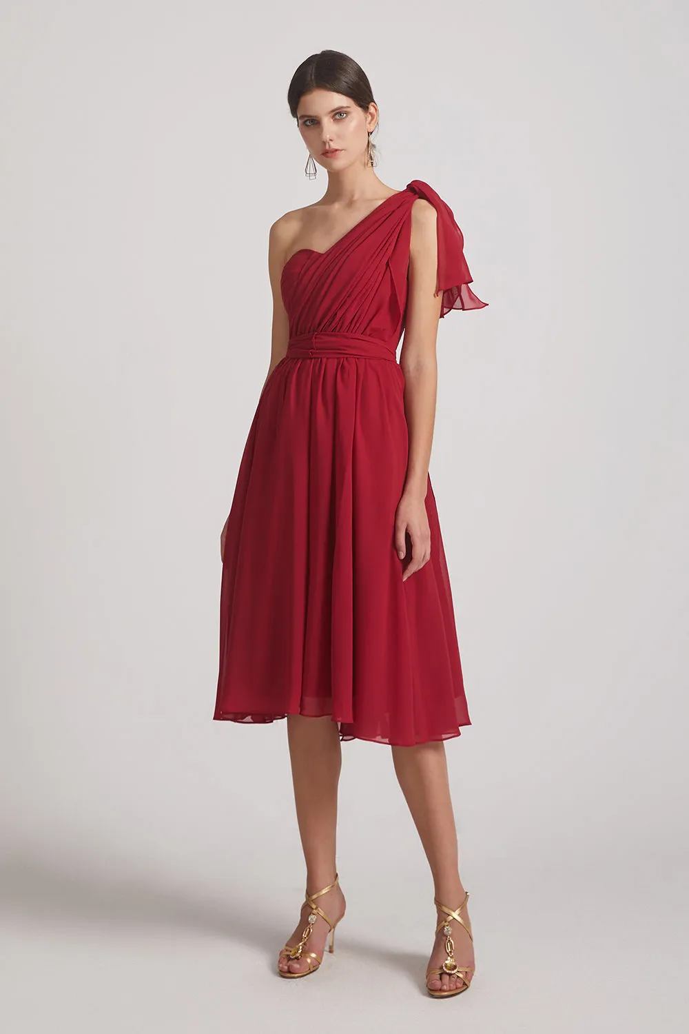 Sweetheart Convertible Short Chiffon Bridesmaid Dresses (AF0190)