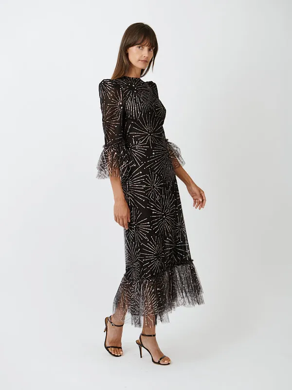 The Black Rain Falconetti Dress in Black