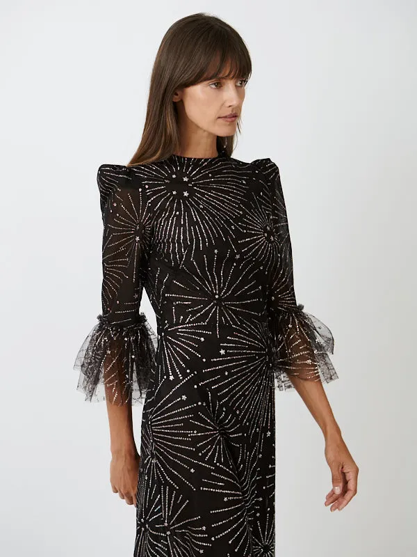 The Black Rain Falconetti Dress in Black