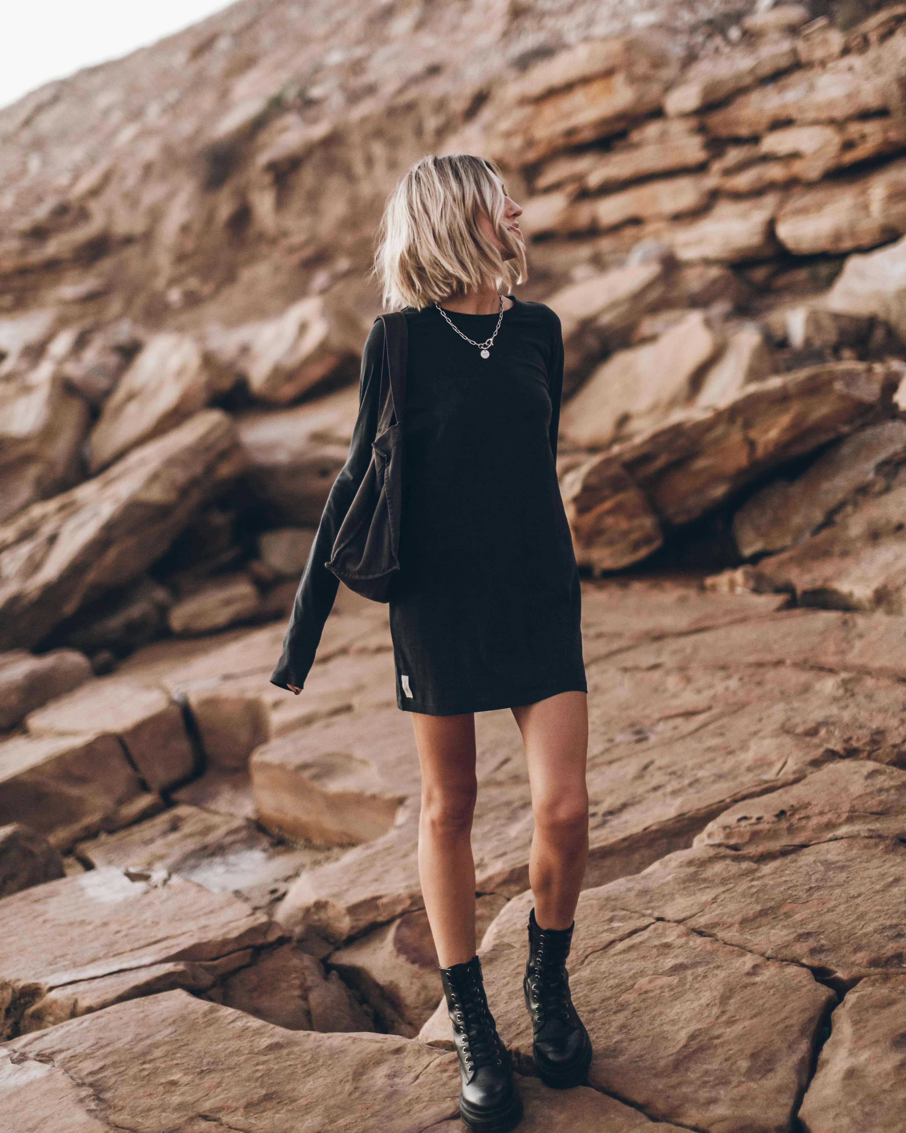 The Dark Short Longsleeve Dress