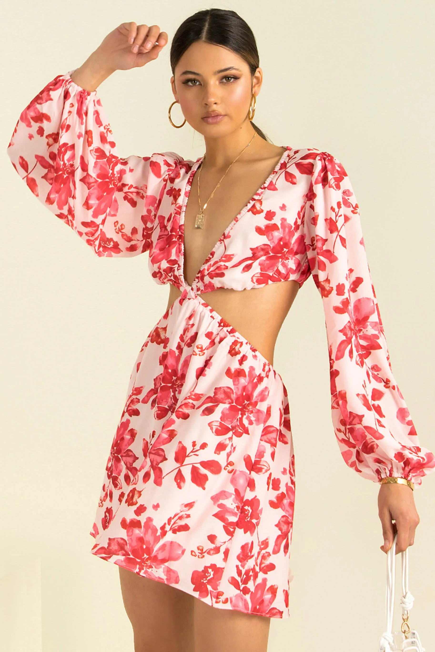 Tullia Dress / Red Floral