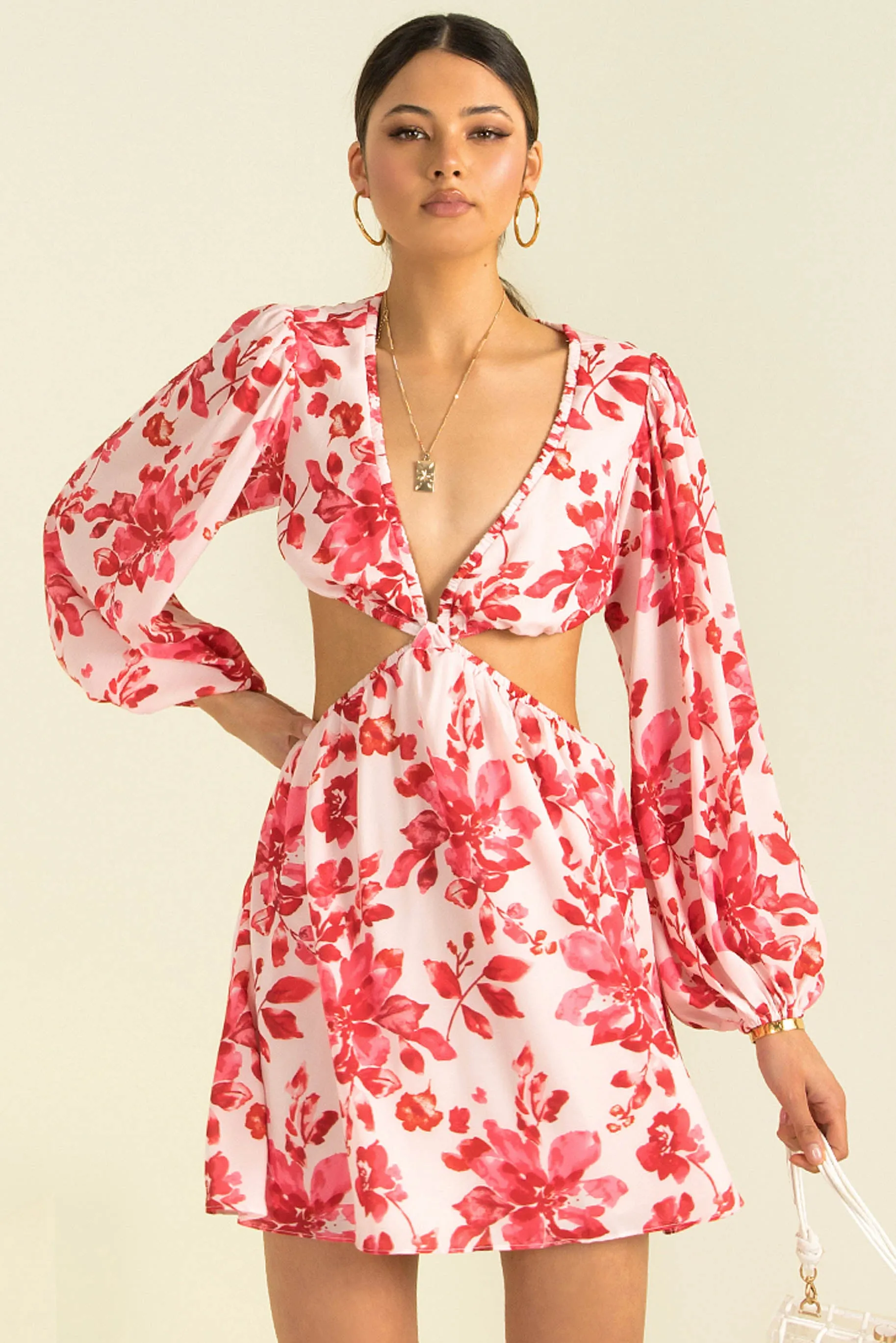 Tullia Dress / Red Floral