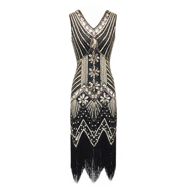 Vintage 1920s Flapper Great Gatsby Dress