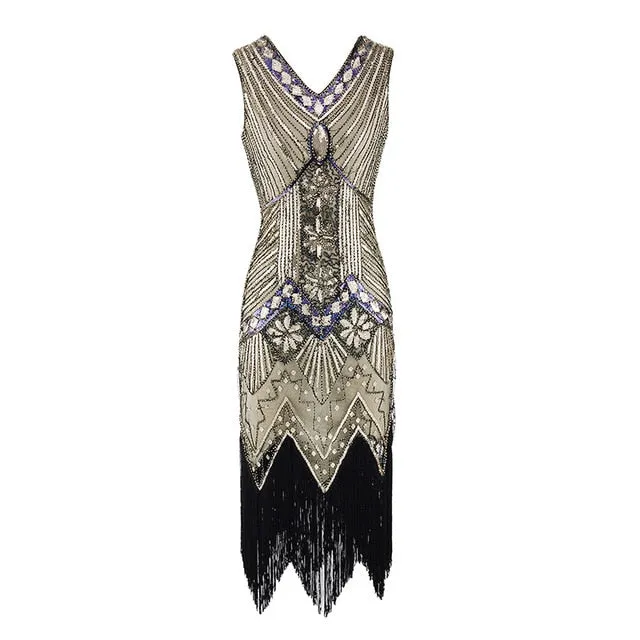 Vintage 1920s Flapper Great Gatsby Dress