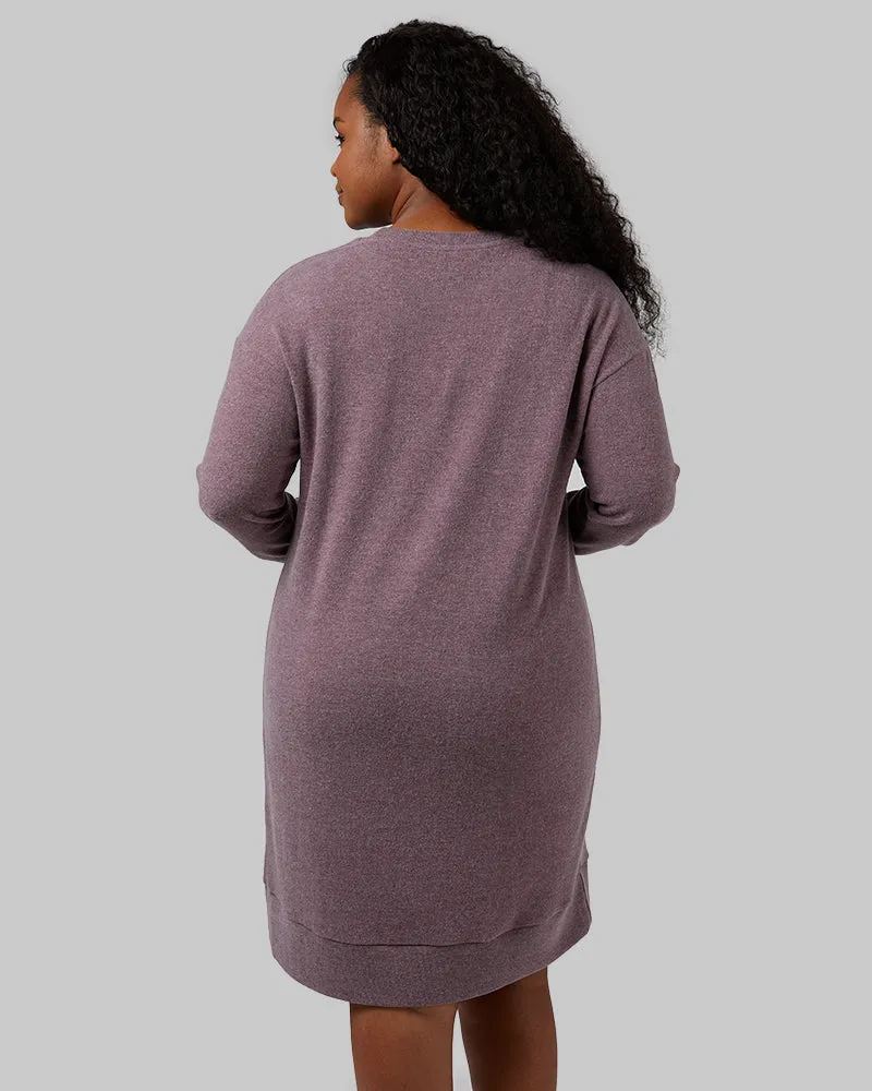 WOMEN'S SOFT SWEATER KNIT CREW DRESS