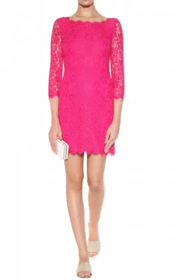 Zarita Lace Dress Fuchsia